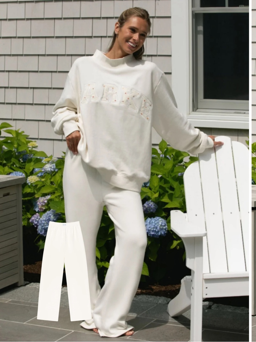 Parke Cream Boxer heritage sweatpants